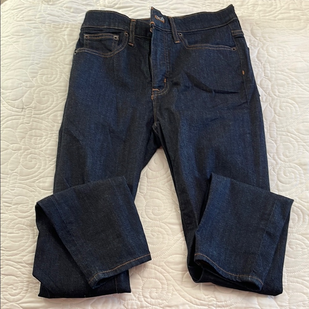 NWT J. Crew Blue Skinny Jeans with Deep Indigo Wash SIZE 26